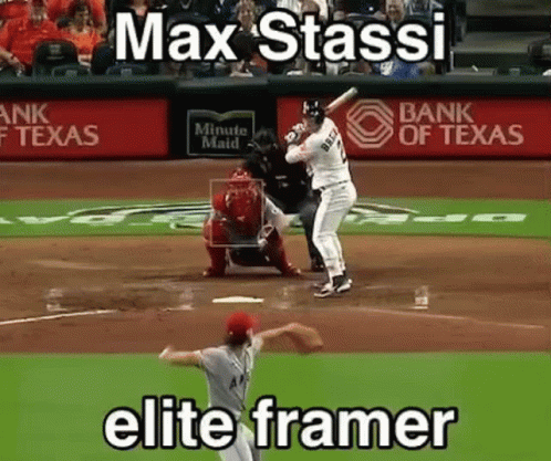 A Baseball Player Is Swinging A Bat And A Pitcher Is Throwing A Ball . GIF