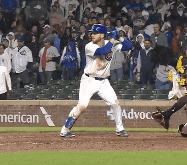 A Baseball Player Is Swinging His Bat In Front Of An American Airlines Advertisement GIF