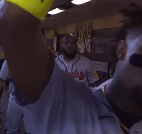 A Baseball Player Wearing A Jersey That Says Kansas City GIF