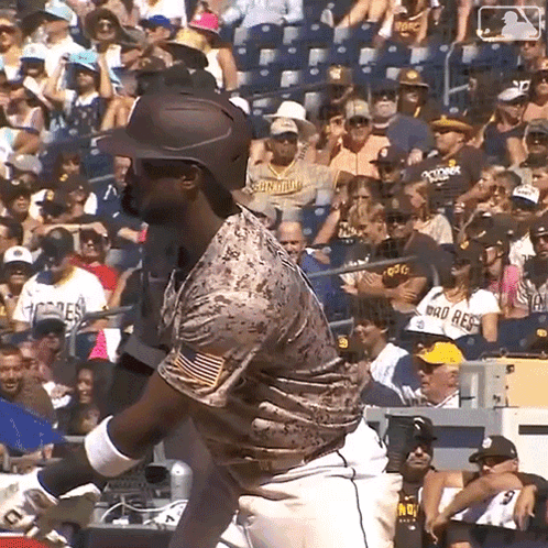 A Baseball Player Wearing A Jersey That Says San Francisco On It GIF