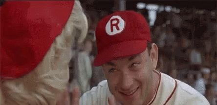 Baseball Player Talking To Another In Red Hat GIF