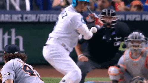 A Baseball Player With A Number 4 On His Jersey GIF