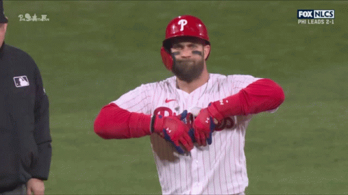 Baseball Player With P On Helmet GIF