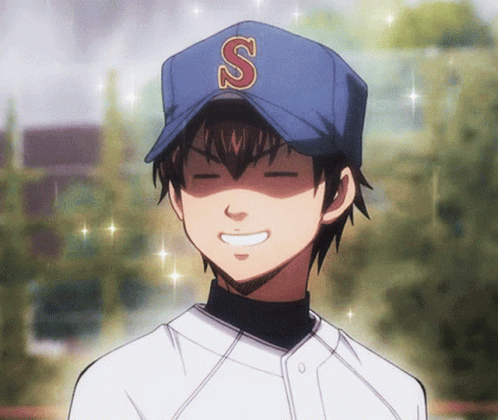 Baseball Player With S Cap GIF