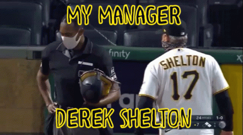 A Baseball Player With The Name Derek Shelton On His Back GIF