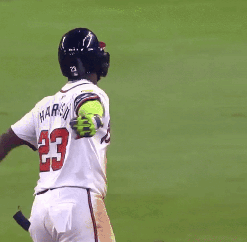 A Baseball Player With The Name Harrison On His Jersey GIF