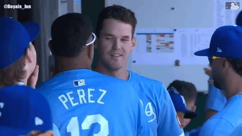 A Baseball Player With The Name Perez On His Back GIF