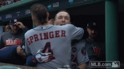 A Baseball Player With The Name Springer On His Back GIF