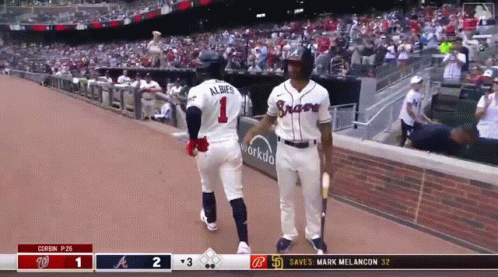 A Baseball Player With The Number 1 On The Back Of His Uniform GIF