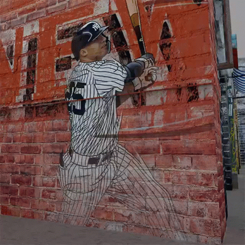A Baseball Player With The Number 10 On His Jersey Is Swinging A Bat GIF