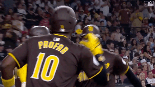 A Baseball Player With The Number 10 On The Back Of His Shirt GIF