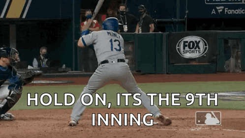 A Baseball Player With The Number 13 On His Jersey Is About To Swing His Bat GIF