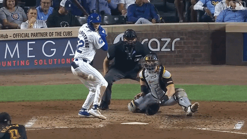 A Baseball Player With The Number 2 On His Jersey Swings At A Ball GIF