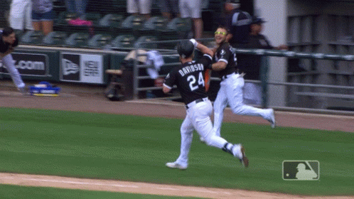 A Baseball Player With The Number 24 On His Back Is Running On The Field GIF