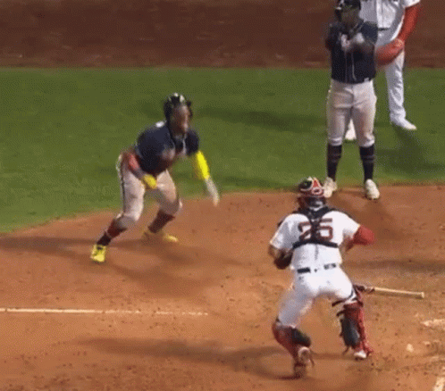 A Baseball Player With The Number 25 On The Back Of His Shirt GIF