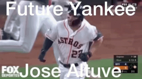 A Baseball Player With The Number 27 On His Jersey Is Running On A Field . GIF
