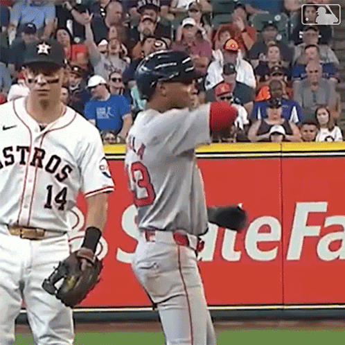 A Baseball Player With The Number 3 On His Back GIF