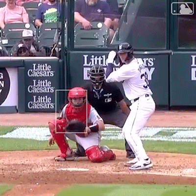 A Baseball Player With The Number 3 On His Jersey Swings At A Pitch GIF