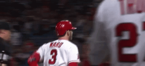 A Baseball Player With The Number 3 On The Back Of His Shirt GIF