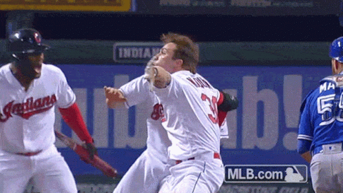 A Baseball Player With The Number 3 On The Back Of His Shirt GIF