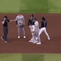 A Baseball Player With The Number 44 On His Back GIF