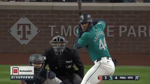 A Baseball Player With The Number 44 On The Back Of His Shirt GIF