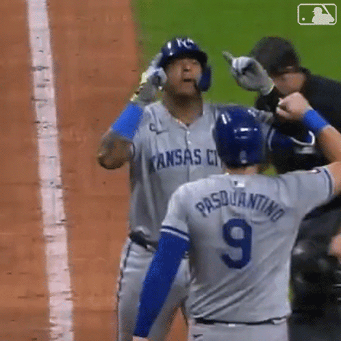 A Baseball Player With The Number 9 On His Jersey GIF