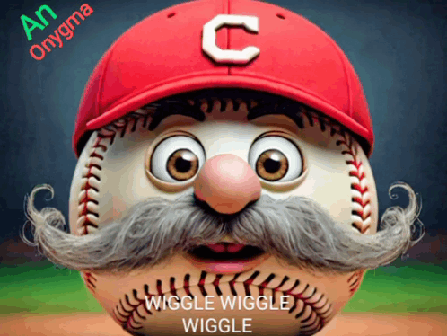 A Baseball With A C On It 'S Cap GIF