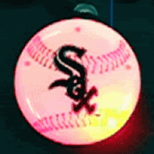 A Baseball With A S On It Is Lit Up GIF