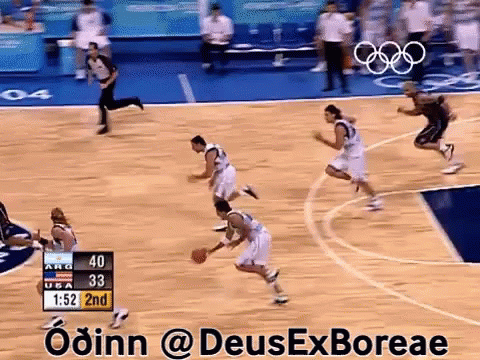 A Basketball Game Between Argentina And Usa Is Going On GIF