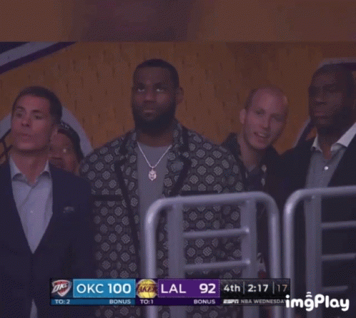 A Basketball Game Between Okc 100 And Lal 92 GIF