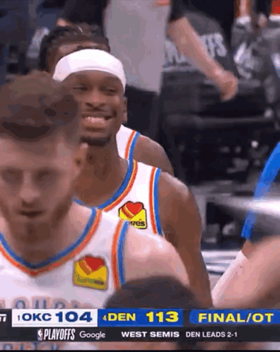A Basketball Game Between Okc And Den Is Going On GIF