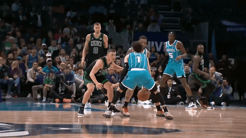 a basketball game between the celtics and the harrier 's