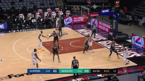 a basketball game between the clippers and the grizzlies is being played