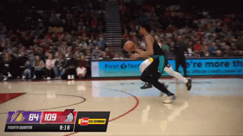 A Basketball Game Between The Lakers And The Grizzlies GIF