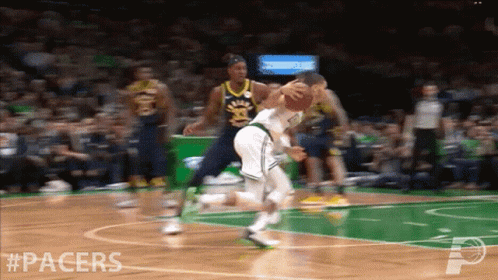 A Basketball Game Between The Pacers And The Celtics Is Underway GIF