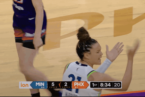 A Basketball Game Between The Phoenix Suns And The Minnesota Vikings GIF