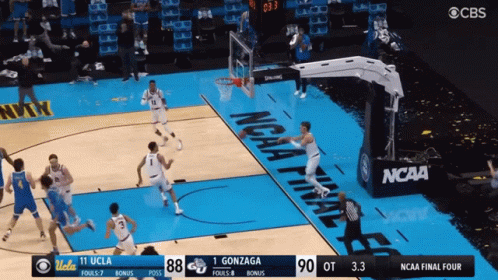 A Basketball Game Between Ucla And Gonzaga Is Underway GIF
