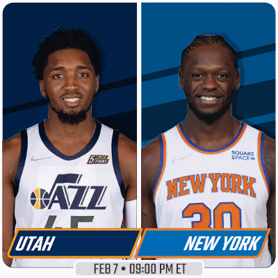 A Basketball Game Between Utah And New York Is Scheduled For February 7Th GIF
