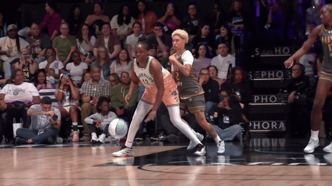 A Basketball Game Is Being Played At Sephora GIF