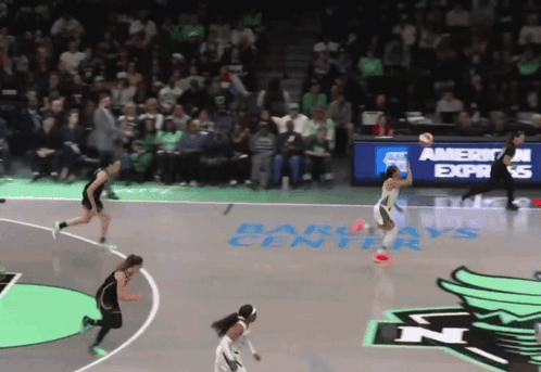 A Basketball Game Is Being Played At The Barclay Center GIF