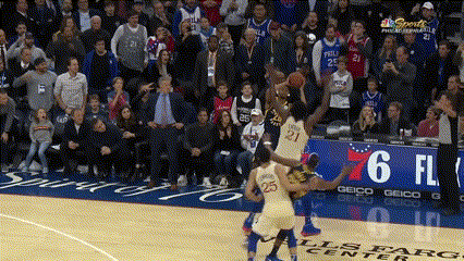 A Basketball Game Is Being Played At The Philadelphia 76Ers GIF