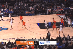 A Basketball Game Is Being Played Between Clemson And Bvi GIF