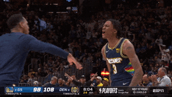 a basketball game is being played between den and bones