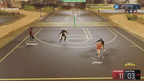 A Basketball Game Is Being Played Between Mango Ii And Bannedstuffy GIF