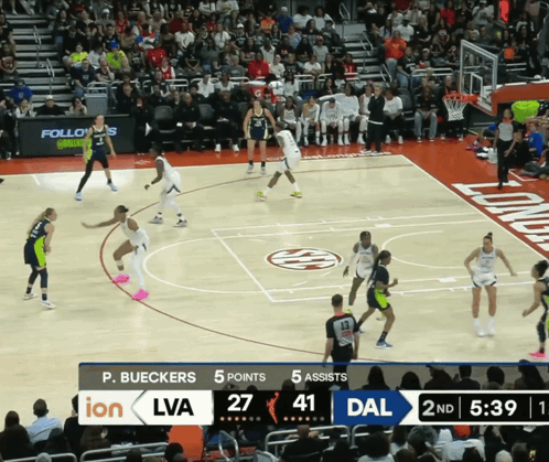 A Basketball Game Is Being Played Between The Lions And The Dal GIF