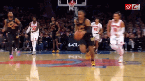 A Basketball Game Is Being Played Between The New York Knicks And The Boston Celtics GIF