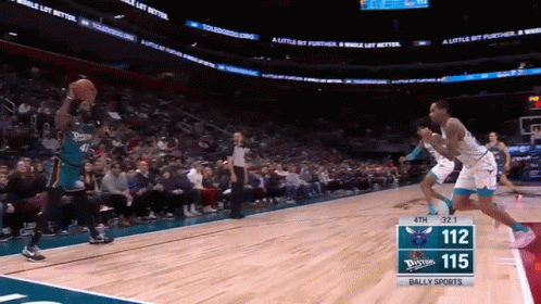 A Basketball Game Is Being Played By The Charlotte Hornets GIF