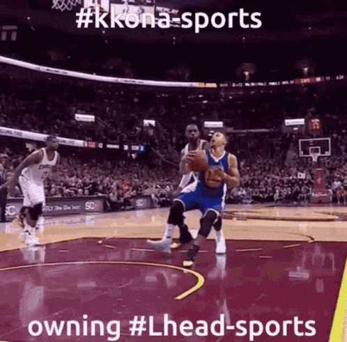 A Basketball Game Is Being Played In A Stadium With The Caption # Lhead-Sports GIF