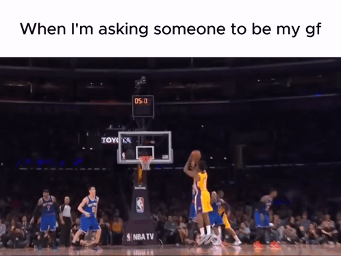 A Basketball Game Is Being Played In Front Of A Crowd With A Toyota Sign On The Basketball Hoop GIF